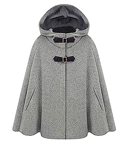 Amazon.com: CHARTOU Women's Cute Batwing-Sleeve Hooded Wool Baggy